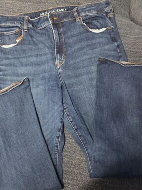 American Eagle Dark Blue High Rise Skinny Kick Jeans (TWO PAIRS)